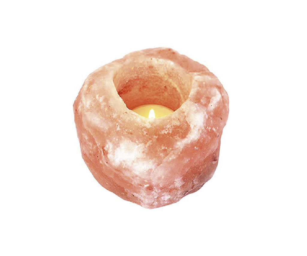 Candelabro Base de Sal del Himalaya. Pza